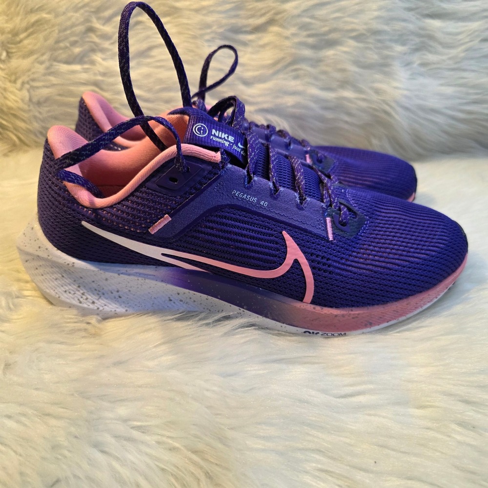 Nike Air Zoom Pegasus 40 Running Shoes Women's Size 8.5 Purple Pink FQ8769-547